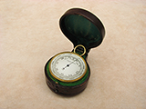 Victorian pocket barometer and compass compendium, circa 1880.